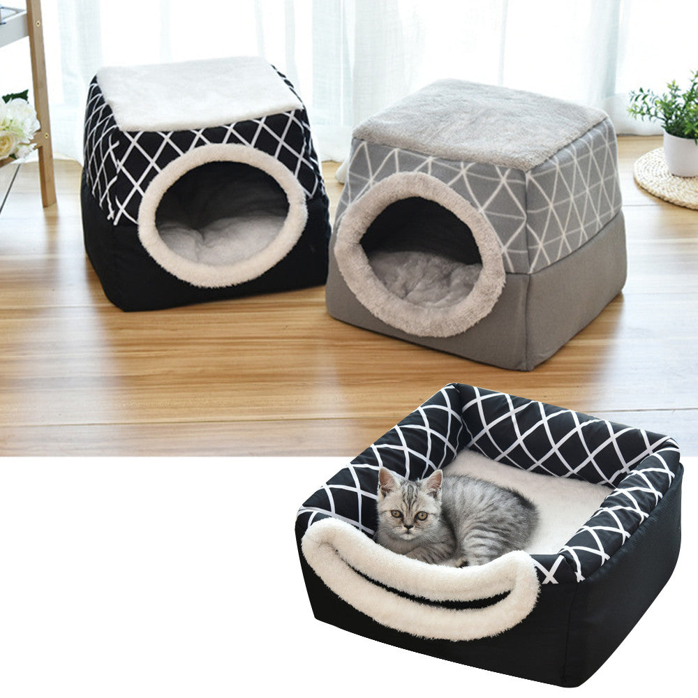Luxe Huisdierenbed & Villa 2 in 1