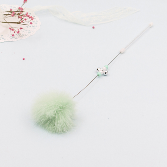 Kleurrijke Kattenhengel met zacht pluisje en Belletjes