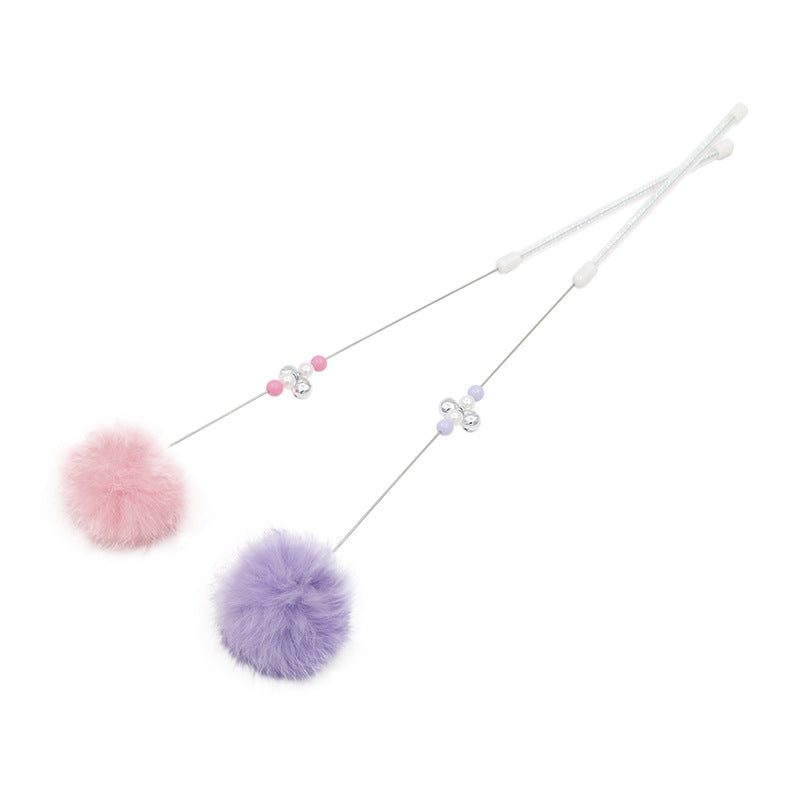 Kleurrijke Kattenhengel met zacht pluisje en Belletjes