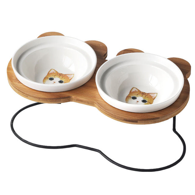 Ergonomische Voerbakhouder voor Katten